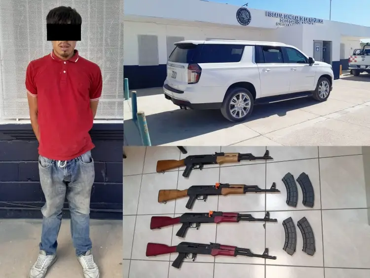 Cae joven estadounidense con arsenal en la Puerta de México