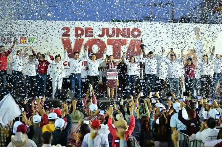 Cierra Claudia Sheinbaum su campaña en Sonora; aseveró que el desarrollo continuará