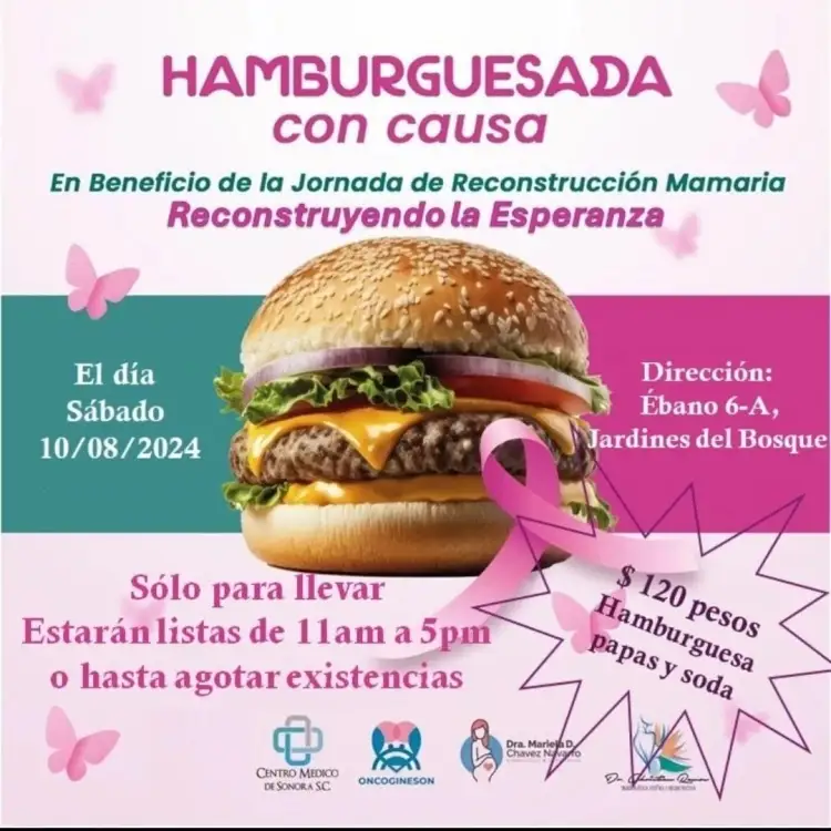 Harán hamburguesada para programa de reconstrucción mamaria