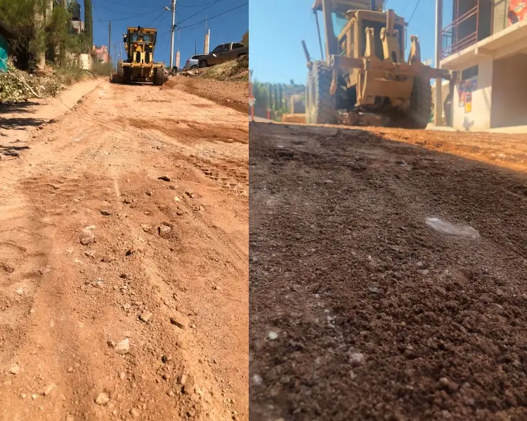 Intensa labor en raspado de calles