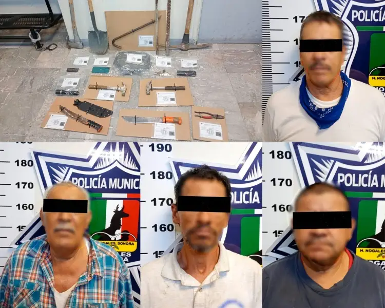 Detienen a 4 por allanamiento en predio