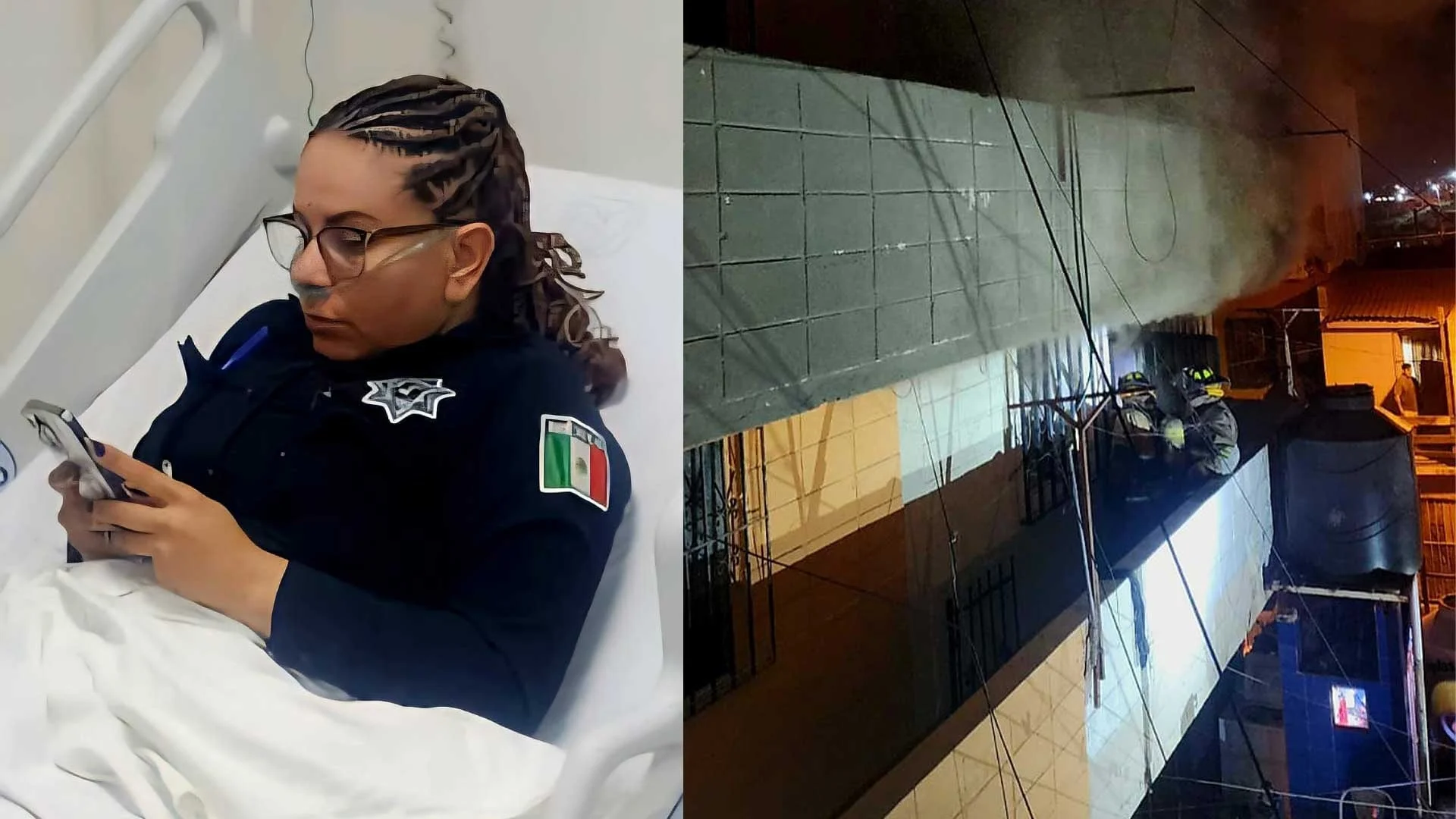 Rescata oficial a hombre inconsciente de casa en llamas