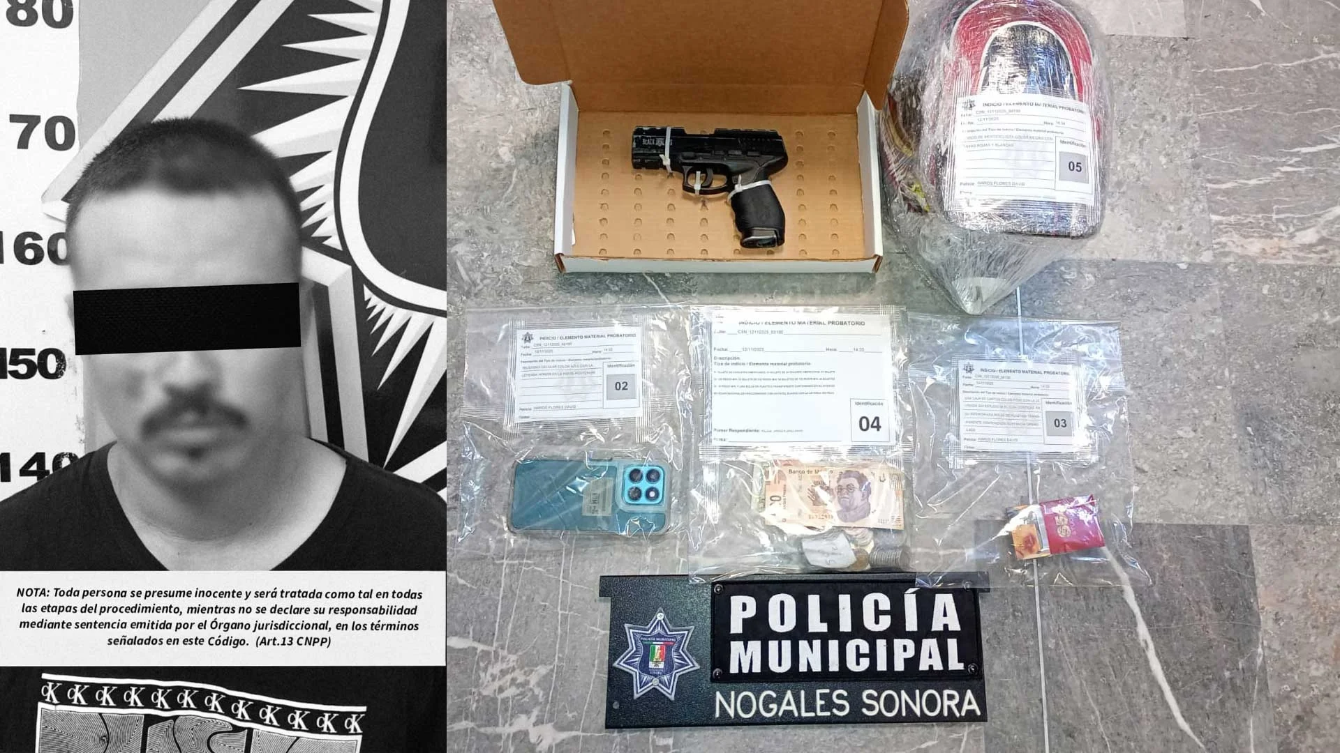 Motociclista armado provoca persecución; termina arrestado