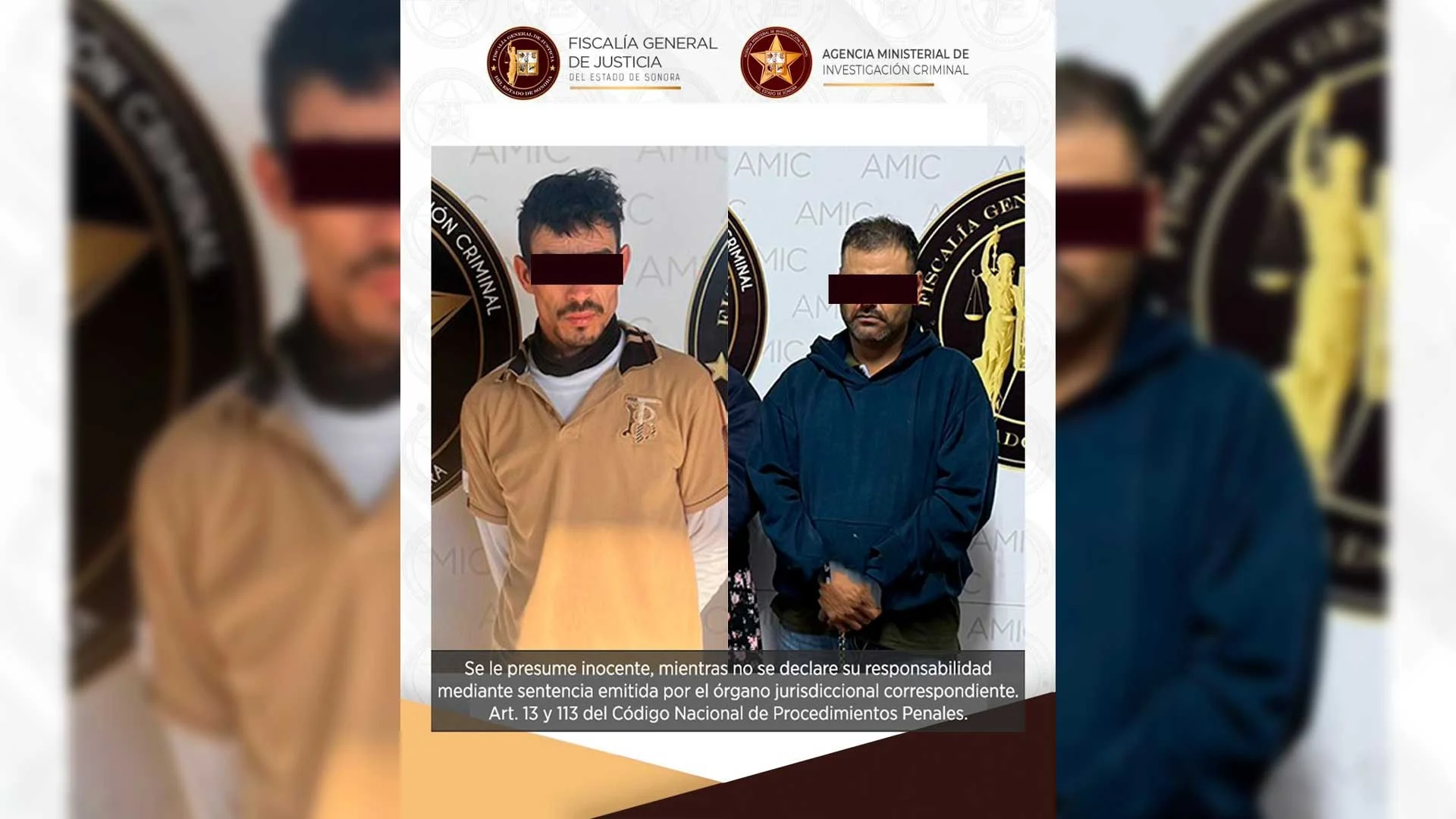 FGJES captura a presuntos responsables de homicidios y narcomenudeo en Hermosillo