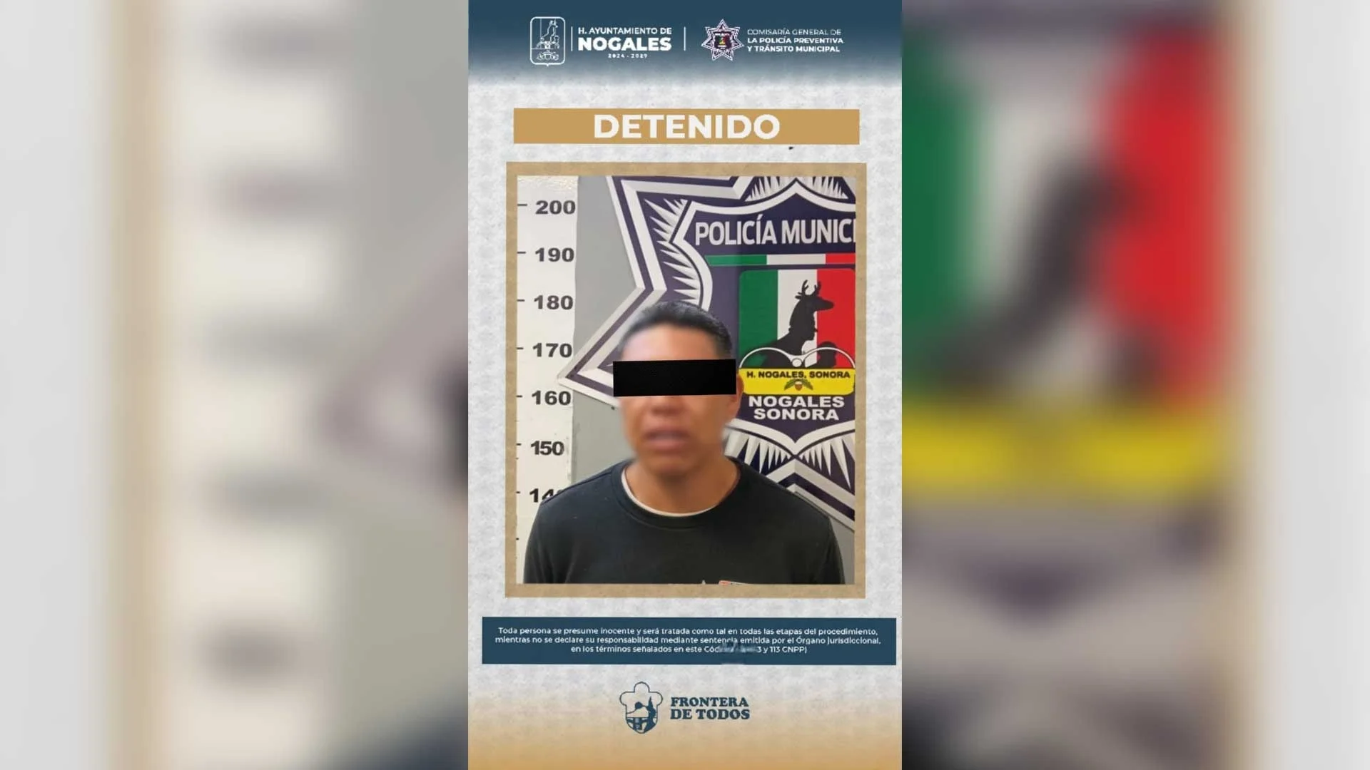 Policía Municipal aprehende a sujeto requerido por lesiones en Nogales