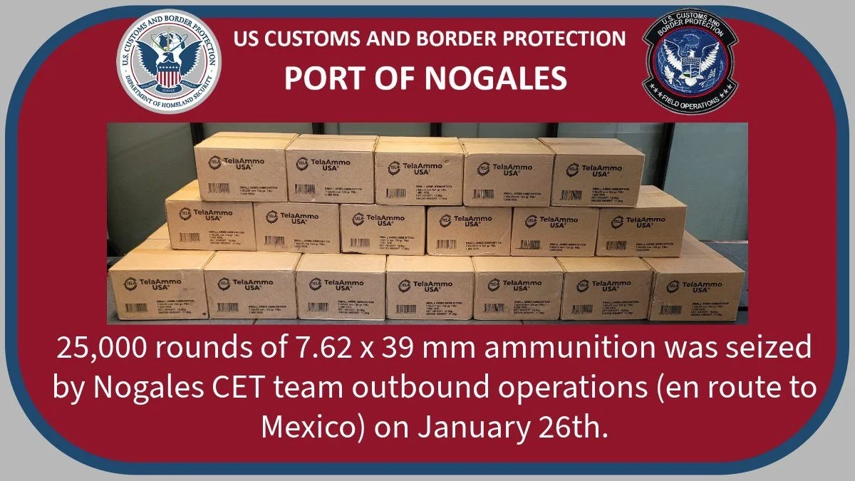 Decomisos millonarios de droga y cartuchos refuerzan vigilancia en Nogales