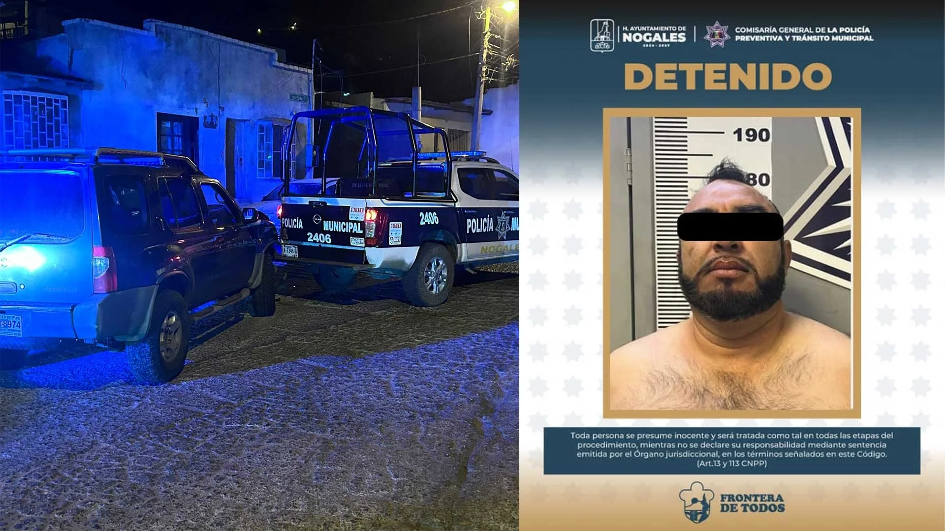 Ebrio provoca choque múltiple y termina detenido en Nogales