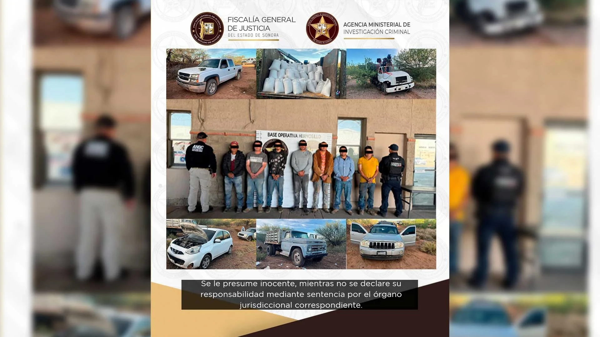 Frenan saqueo ferroviario en Sonora; capturan a grupo organizado