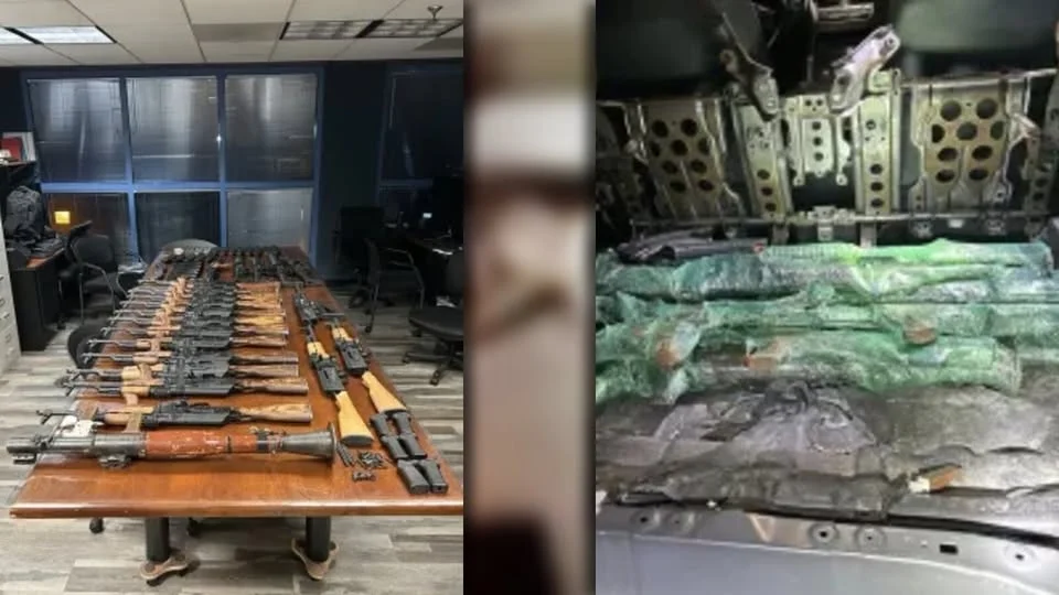 Decomisan armas de alto poder en cruce fronterizo de Nogales