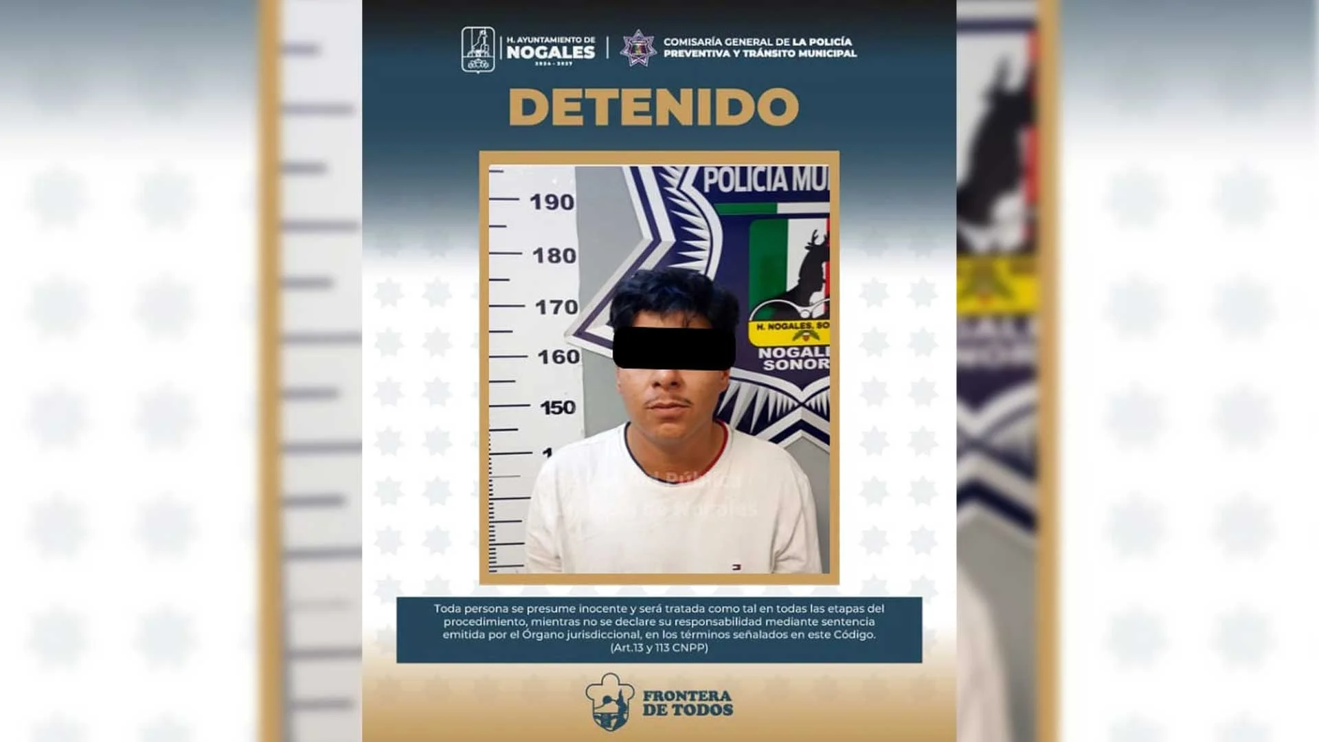 Arrestan a presunto agresor que irrumpió ebrio en vivienda de su pareja
