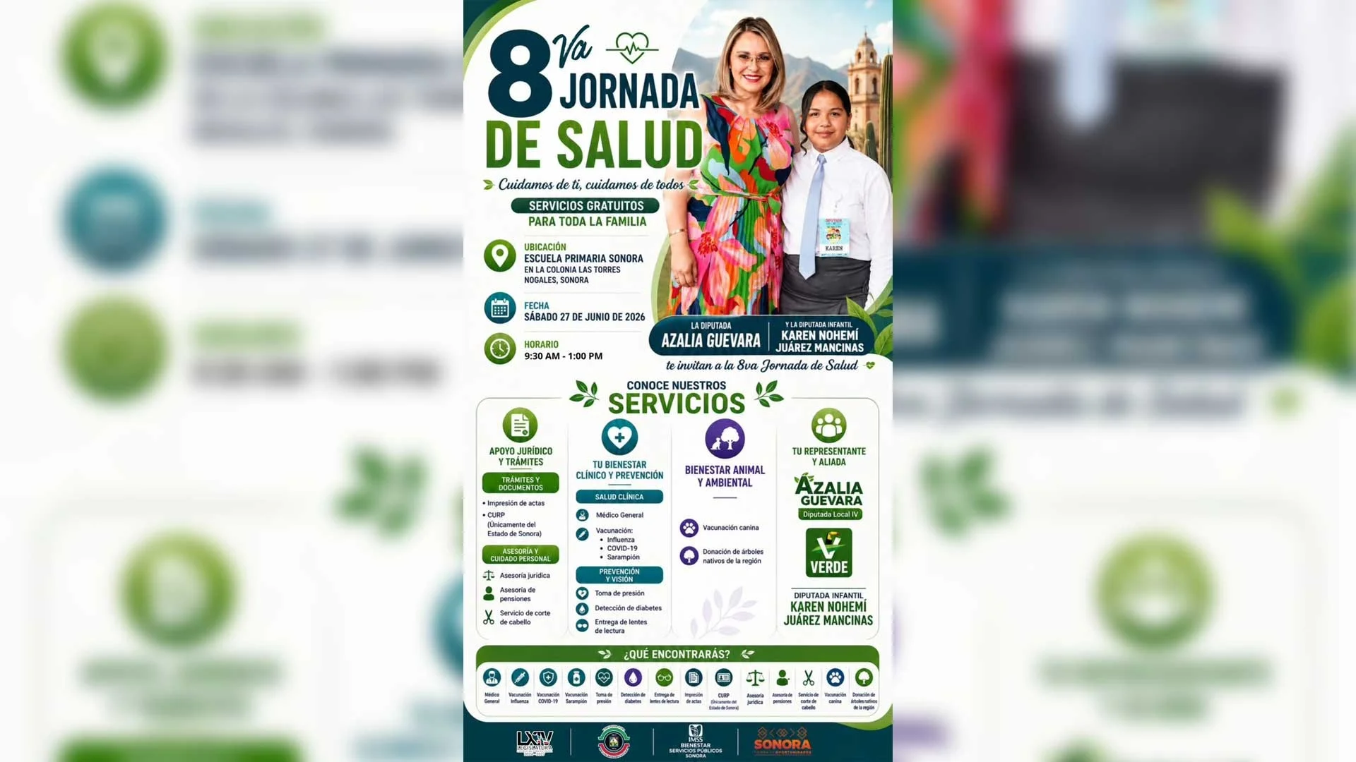 Acercarán atención médica, trámites y apoyo social a vecinos de Nogales