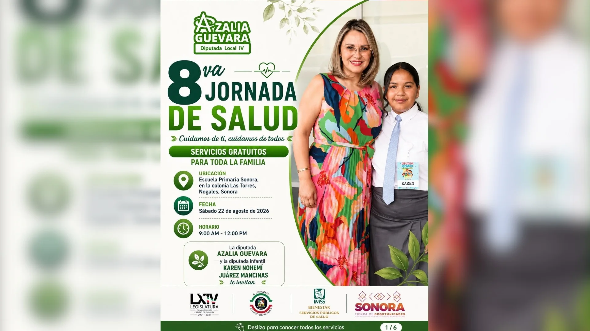 Azalia Guevara acercará servicios de salud y apoyo social a familias de Las Torres