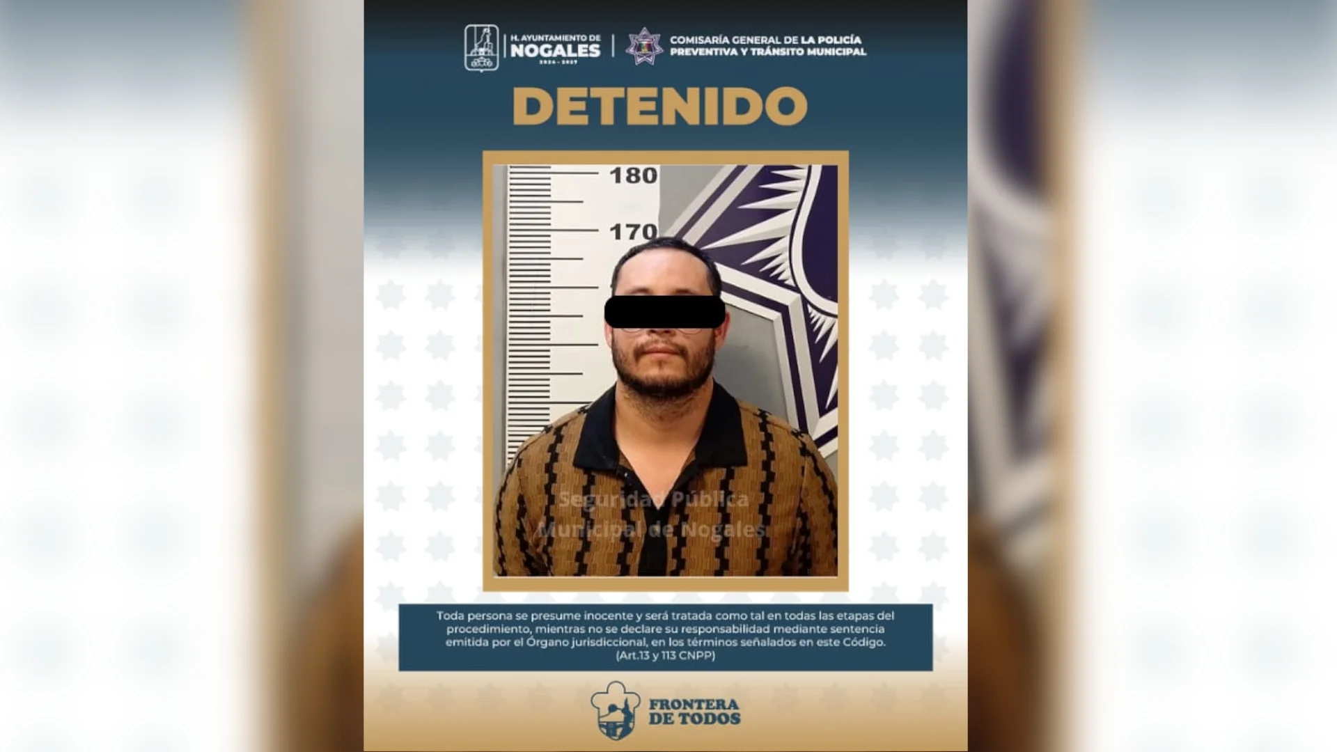 Detienen a conductor ebrio tras persecución policial en la colonia Los Encinos de Nogales