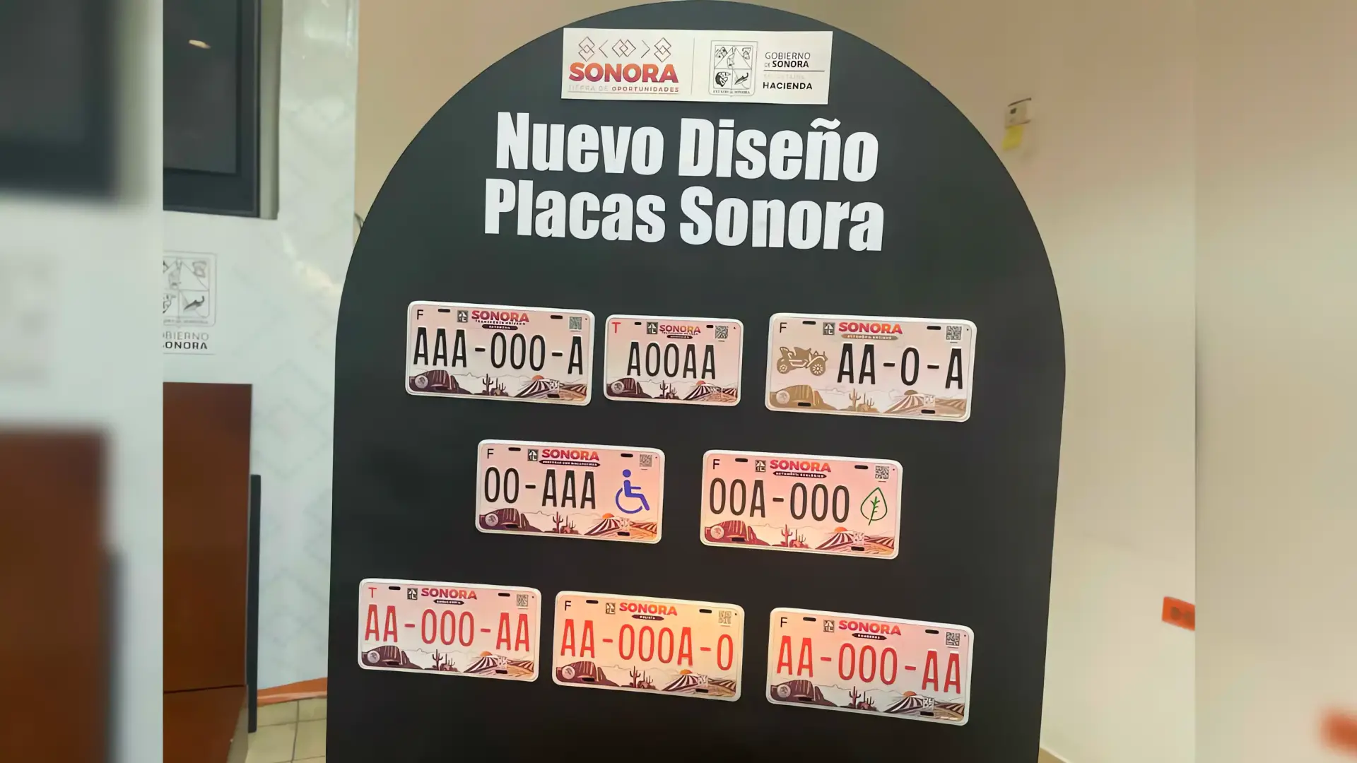 Sonora presenta nuevo diseño de placas vehiculares (cambio no obligatorio)
