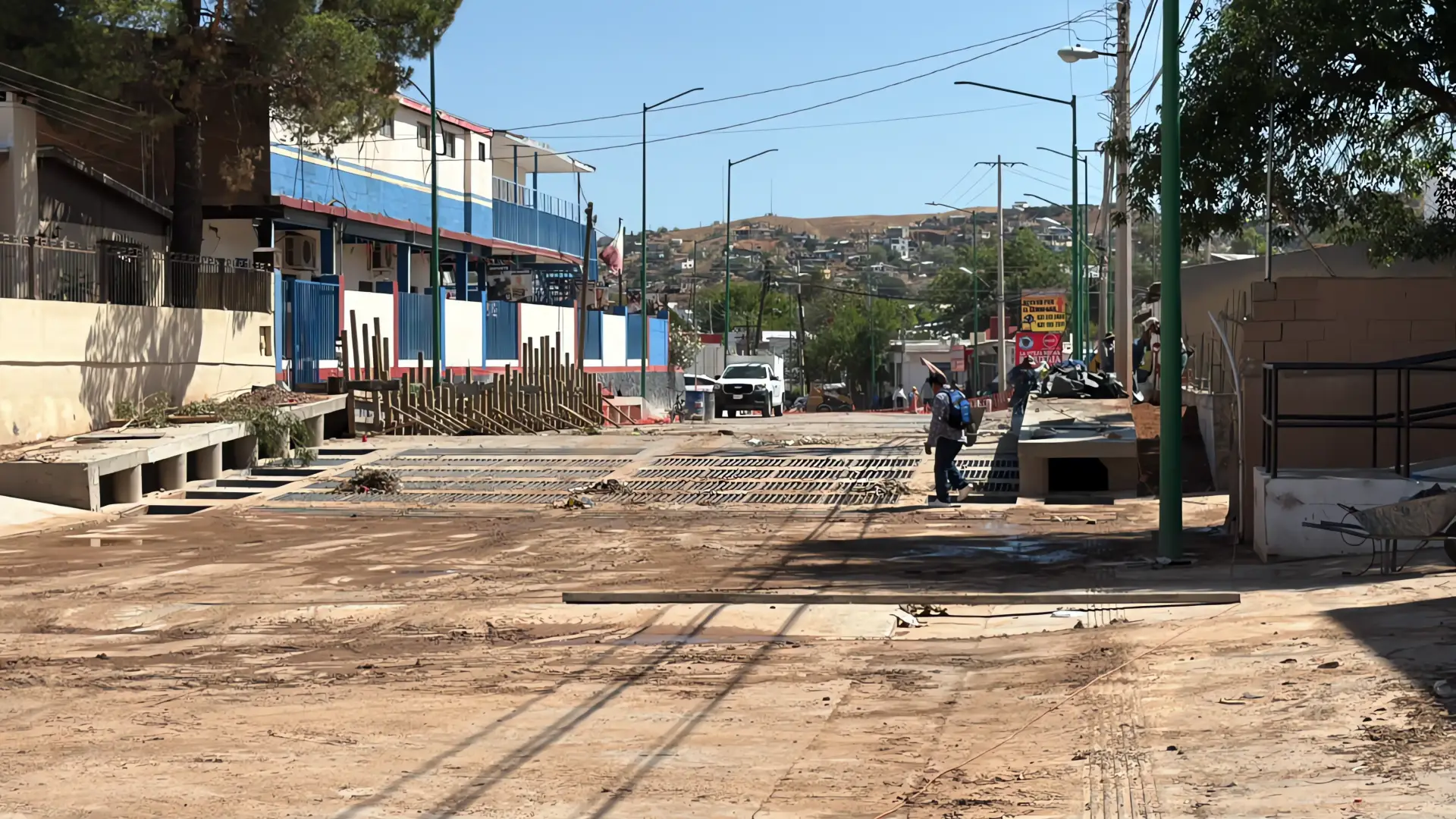 Embovedado de calle Tecnológico en Nogales casi finalizado
