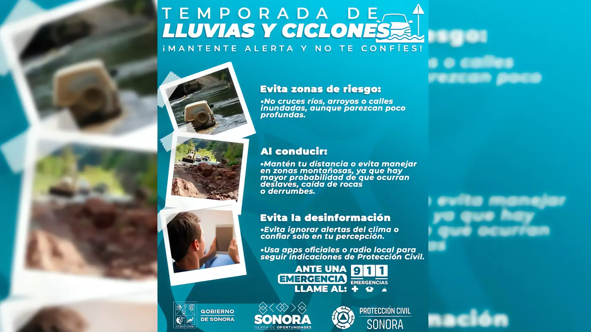Alerta por lluvias torrenciales e inundaciones en Sonora

