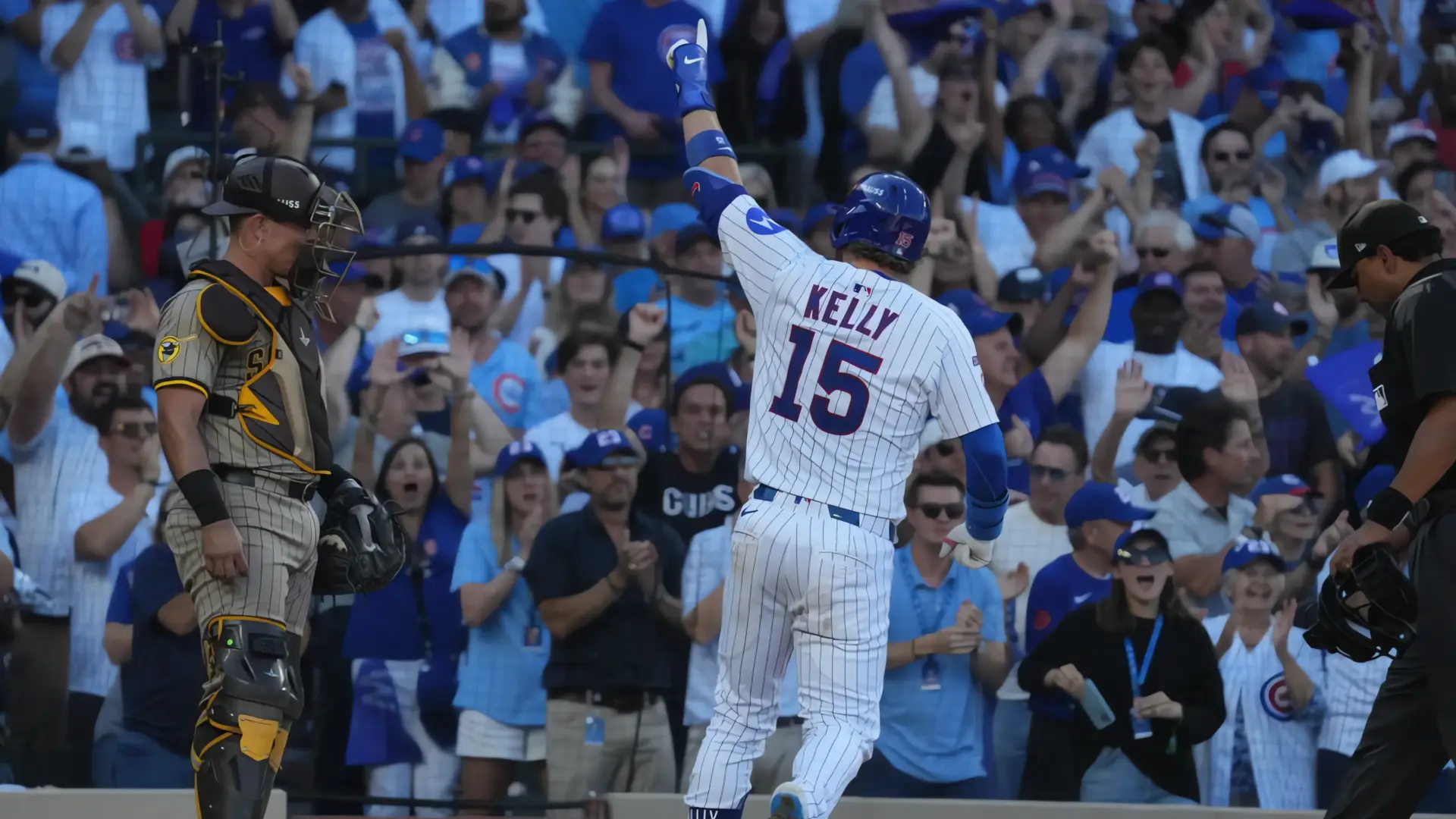 Jonrones consecutivos impulsan a cachorros a la victoria en playoffs