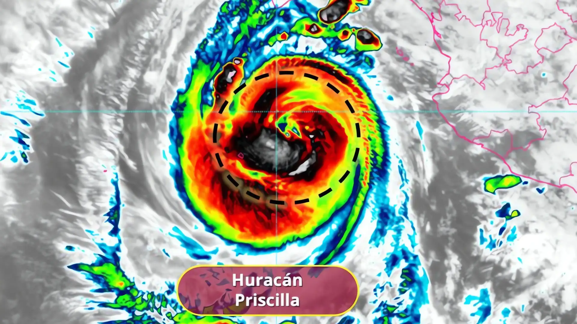 Huracán 'Priscilla' alcanza categoría 2 y amenaza costas del Pacífico mexicano