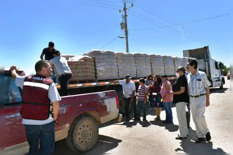 Entregan 720 sacos de cemento en Mascareñas con programa Mariana Trinitaria