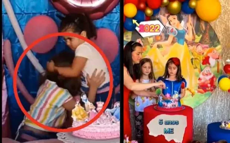 Reaparecen niñas que pelearon por pastel de cumpleaños