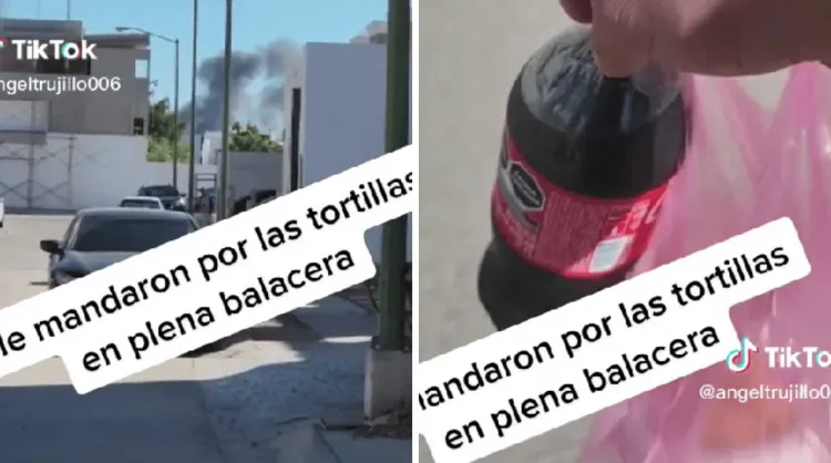 Lo mandan por las tortillas en pleno "Culiacanazo"; video se hace viral