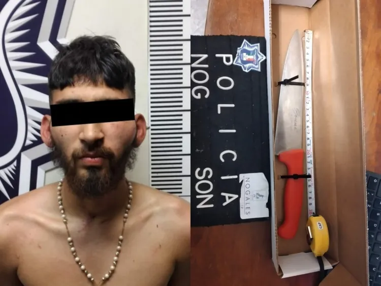 Amaga con arma blanca a familia en Conjunto Jardín