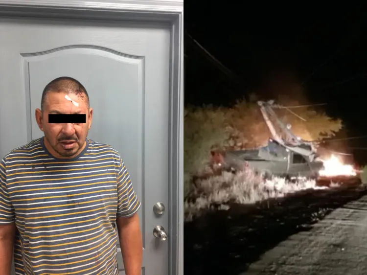 Tumba poste de la CFE y es arrestado