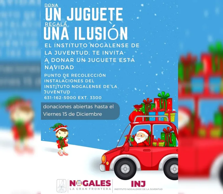 Invita el INJ a colecta “Dona un juguete, regala una ilusión”