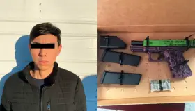 Cruza armado hacia México y es detenido