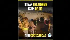 Advierten en mensaje que cruzar a EU es un delito
