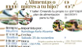 Invitan a plática sobre la nutrición a los hijos