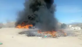 Arde otra recicladora
