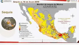 Padece México 'sequía moderada', alerta la Conagua