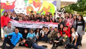 Inauguran mural creado por alumnos